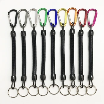 

1PCS Fishing Lanyards Boating Ropes Camping Secure Lip Grips Tackle Retention String Fishing Rope With Carabiner Tools Pesca