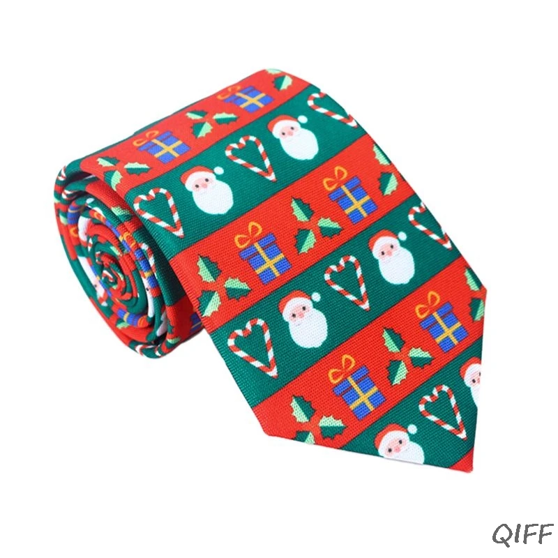Мужские рождественские галстуки, новинка, милые галстуки с принтом рождественской елки для праздников, вечеринок, веселые Галстуки, высокое качество и бренд - Цвет: 5