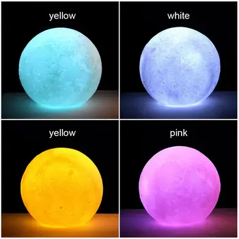 

3D Print Night Light Earth Moon Lamp Moon Light Creative Brightness LED Moon Light Personality Perfect Gift