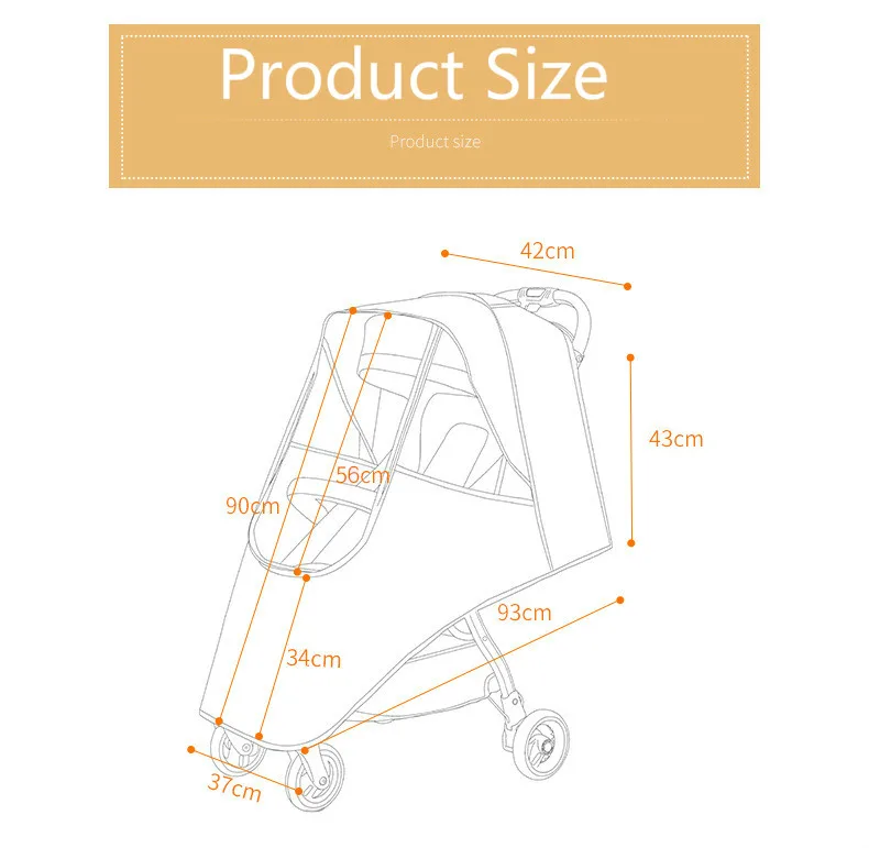 Универсальная детская коляска, дождевик, детская коляска, прозрачный дождевик, зонтик, автомобиль, дышащий, теплый, непромокаемый, на ветровом стекле