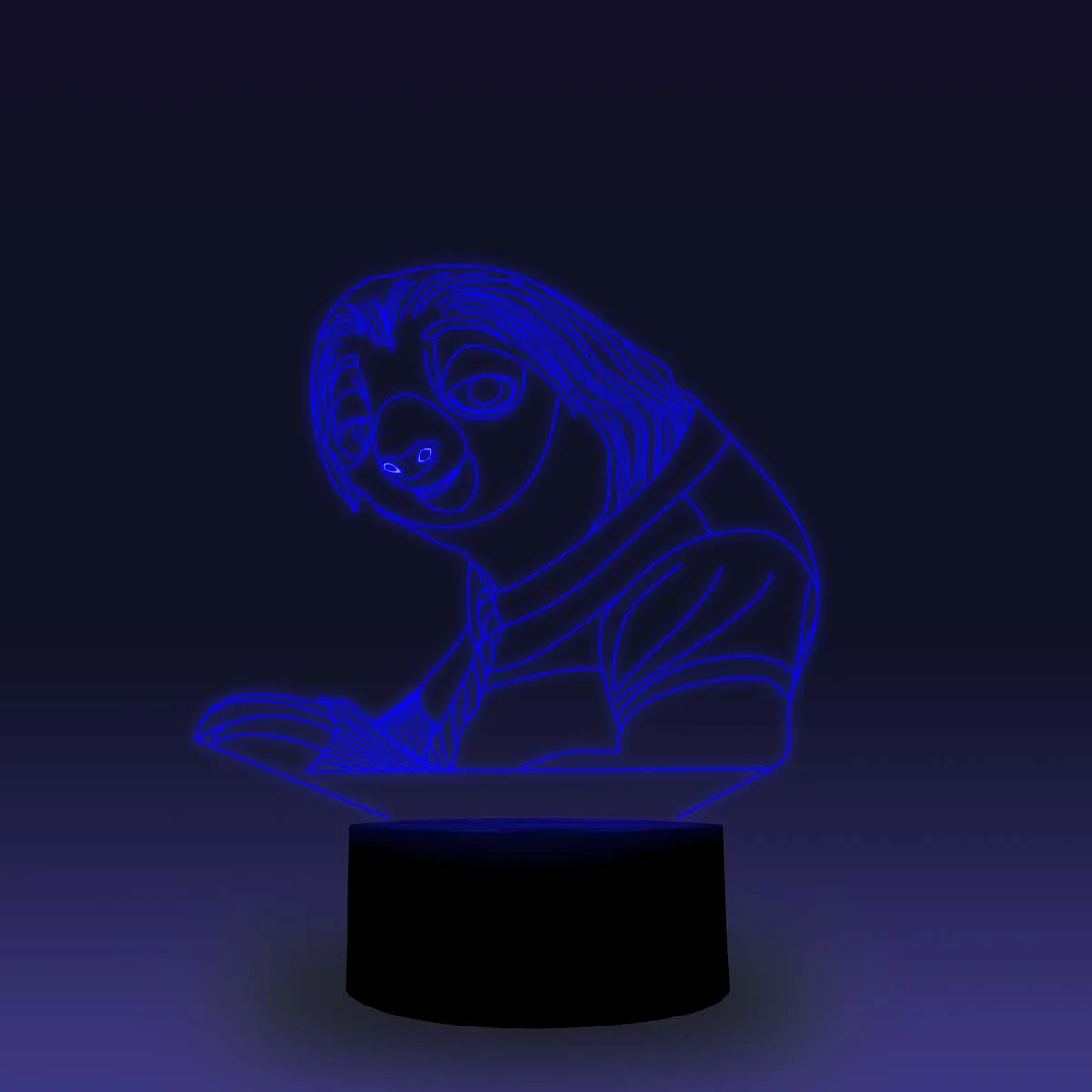 NiteApps 3D Zootopia-ленивый ночник настольная иллюзия Лампа подарок на день рождения приложение/сенсорный контроль