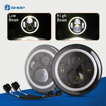 

2 stks 7 Inch Led Rijden Licht 50W 30 W H4 H13 LED auto Koplamp Kit Auto voor for Jeep Led Hoofd Lamp Bollen Gedoopt & Hoge Beam