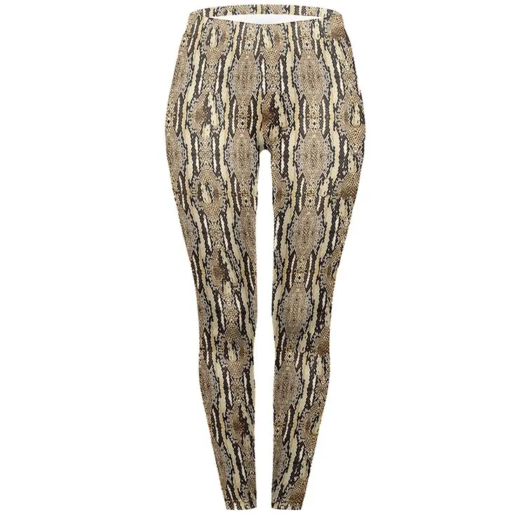 Сексуальные леггинсы со змеиным принтом, средняя талия, 3d Рисунок, длина по щиколотку, один размер, обтягивающие капри для фитнеса, осень, новое поступление