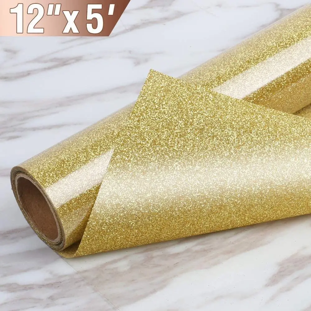 티셔츠 의류 주머니용 1롤 12/10x5`/30/25cmx150cm 열전사 글리터 비닐 롤(HTV)