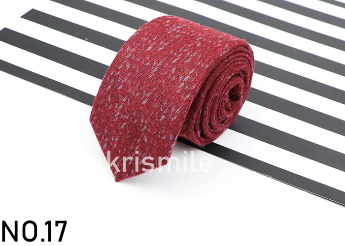 Men's Business Diamond Check Tie Artificial Wool Cotton Dark Color Tie Striped Black Grey Necktie For Daily Accessory Paty Gift
