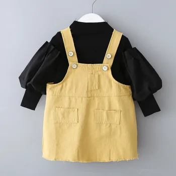 

Baby girl costume girl super-western hipster strap set princess two-piece autumn school show girl clothes