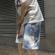

Summer Men Tie-dye Loose Movement Shorts Trend In Trousers Thin Wear Casual Pants Running Basketball Shorts Men