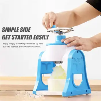 

1Pc Manual Shaver Ice Crushing Machine Household Ice Crusher Mini Ice Grinder for Summer (Blue)