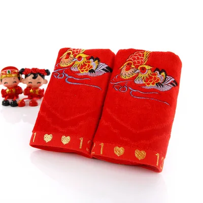 Mailing75X35CM хлопок Красное Полотенце вышивка подарок свадебные принадлежности полотенца для влюбленных банные полотенца для взрослых Vs розовый