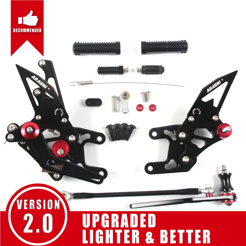 Arashi CNC регулируемая подножка Rider подножки Rearset для HONDA CBR1000RR non-ABS 2012- CBR 1000 RR CBR1000 1000RR - Цвет: Black