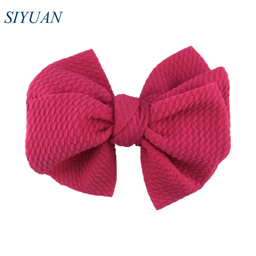 

5pcs/lot 4.5'' Seersucker Waffle Hair Bow With/without Clip DIY Accessories for Headband Hairpin Bright Colors HDJ157