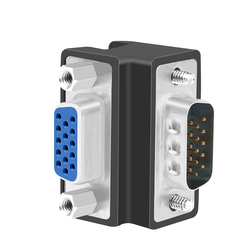 D Sub 15Pin VGA удлинитель VGA Цифровой аудио конвертер VGA мини пол смены 90 градусов разъем 270 градусов VGA расширение пара