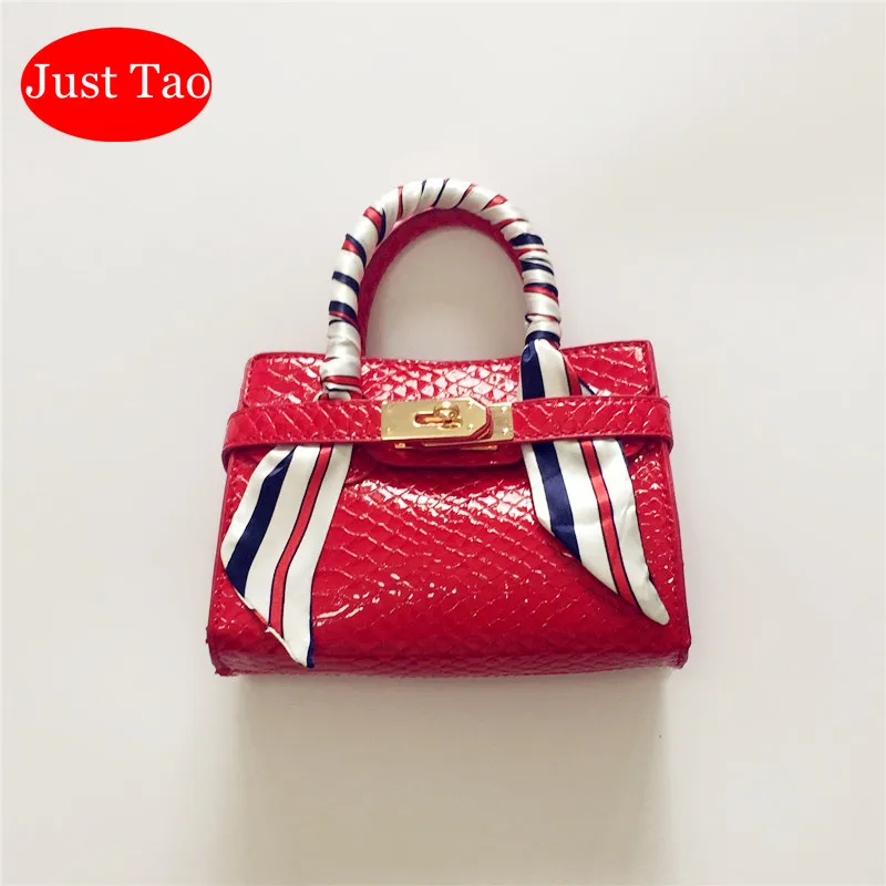 Просто Тао! Детская Классическая стильная сумка для маленьких девочек, мини-сумка для малышей, кошелек для монет, детские сумки с лентой, новые сумки-кошельки JT005 - Цвет: Red