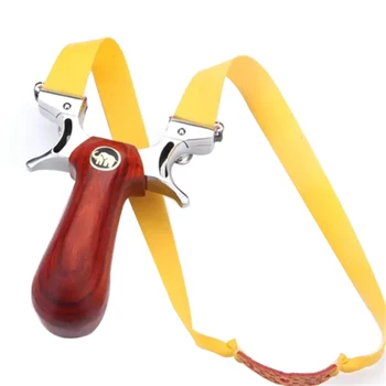 

Outoor Hunting Slingshot Powerful Catapult Outdoor Sport Shooting With Rubber Band Stainless Steel+red Sandalwood Slingshot