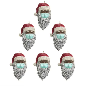 

30# 2020 Christmas Ornament Santa Wearing A Face Mask Decorate Christmas tree Christmas Decoration Accessories Navidad