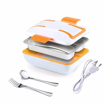 

Lunch Box Portable Electric Heating Lunch Warmer Box with Removable Stainless Steel Container Food Heater and a Car Charger