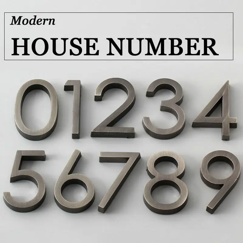 60mm Self Adhesive House Number Sticker For Apartment Plastic Doorplate
