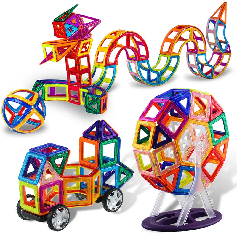 

21-89PCS Big Size Magnetic Blocks Magnets Designer Construction Set Model & Building Toys Baby DIY Educational Toys For Children