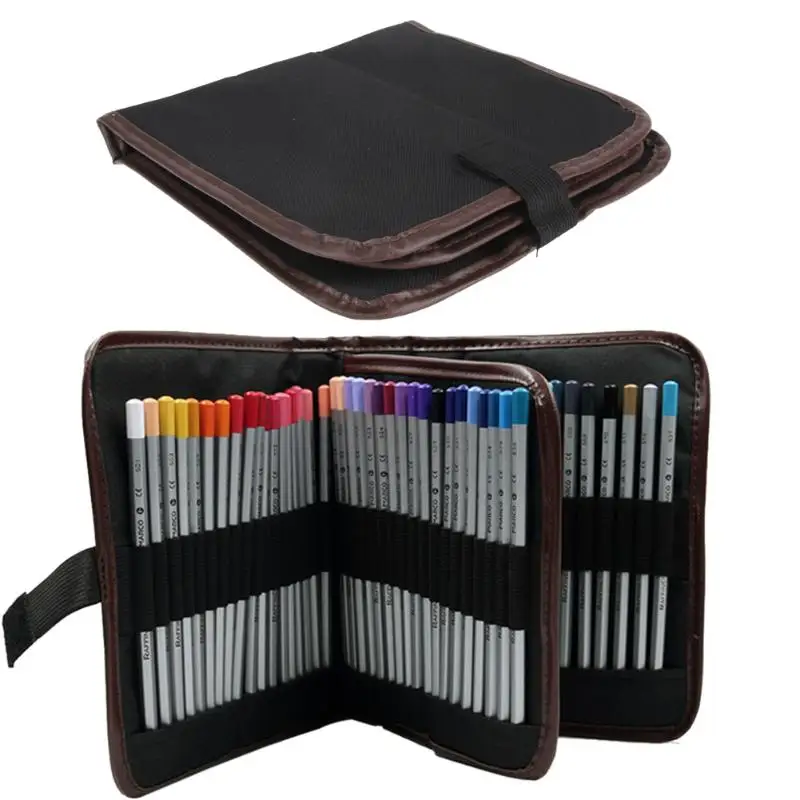 

72 Holes Pen Pencil Case Makeup Brushes Case Makeup Tool Holder Bag Storage Pouch Makeup Organizer Student Pencil Pouch Storage