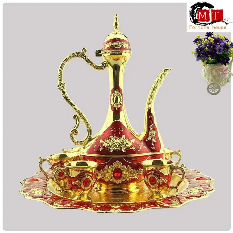 

Home Hotel Pure Silver Kettle Teapot High-end Gift Collection Home Hotel Pure Silver Pot Teapot Shot Glasses Set Wine Glass Set