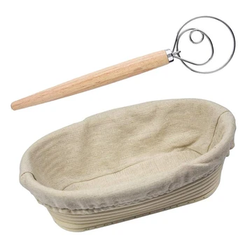 

Oval Leak Proof Basket Bread Bag Dough Bread Bread Bread Rattan Protective Bowl with 13 Inch Danish Dough Mixer