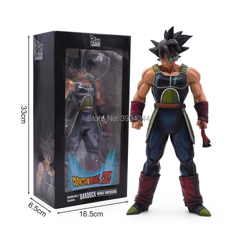 

28cm Anime Dragon Ball Z Grandista Manga Burdock PVC Action Figures Black Goku Father Super Bardock Figurine DBZ Model Toys Gift
