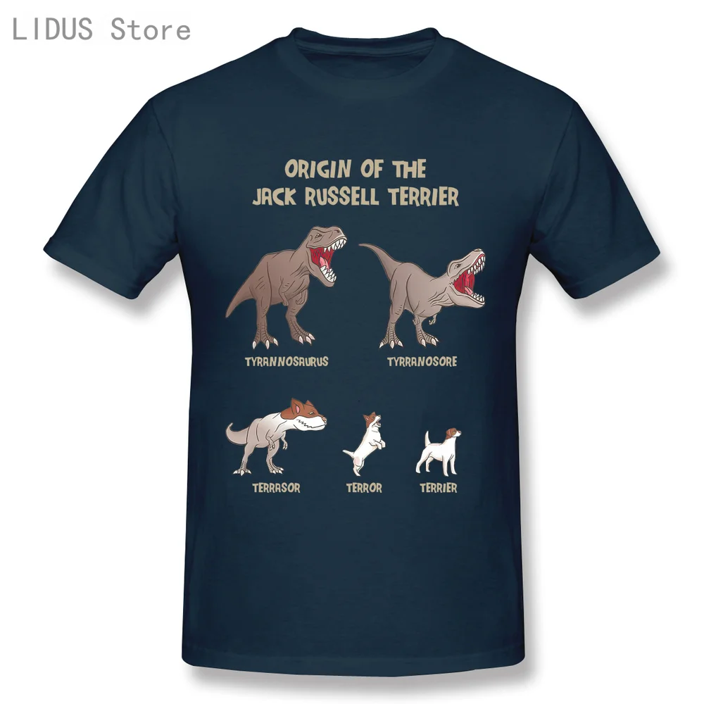 LIDUS Origin Of The Jack Russell Terrier Evolution History Meme Shirt Short Sleeved Tshirt Fashion Cotton T-shirt Tee Shirts