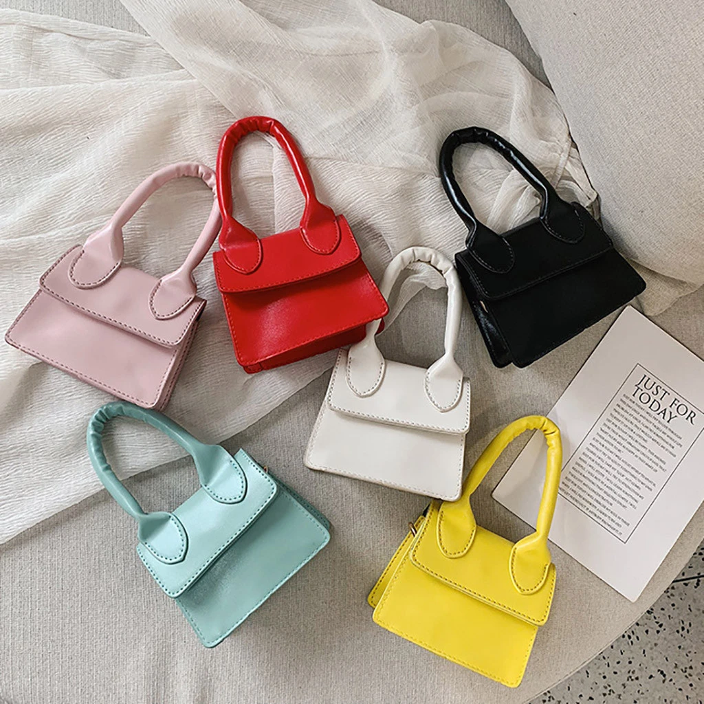 女の子のミニハンドバッグかわいいショルダーバッグ子供シンプルなコントラスト色クロスボディショルダートートバッグコイン財布子供のための 3 トップハンドルバッグ Aliexpress
