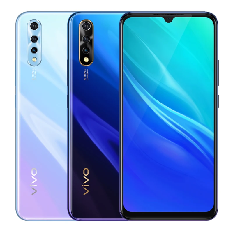 Vivo Y7S мобильный телефон 6,3" Android 9,0 4500 мАч 18 Вт быстрое зарядное устройство отпечатков пальцев Смартфон 6 Гб ram 128 ГБ rom