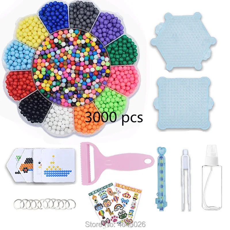 Contas de Fusível Brinquedos para Crianças Água Mágica Criativo Contas Conjunto Caneta Pinça Pegboard Kit Acessórios Meninas Presente Crianças 8 10 Anos Diy 6 Brinquedos com corda