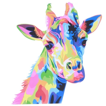

Colourful Giraffe Animal Canvas Painting Print Picture Wall Art Unframed Decor