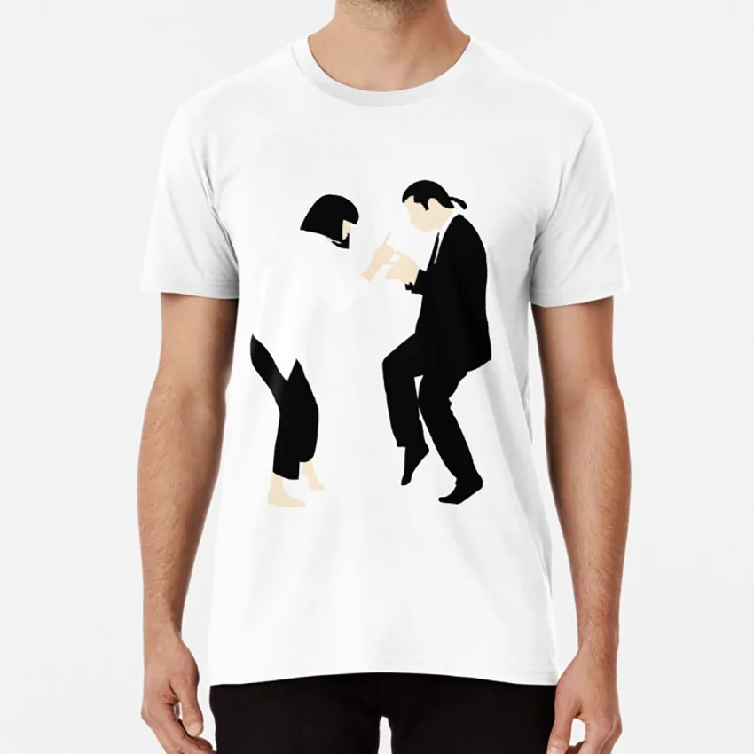Pulp Fiction // Jack Rabbit Slim’s Restaurant Dance Scene Unique Minimalist Design T shirt art collectibles music | Мужская одежда