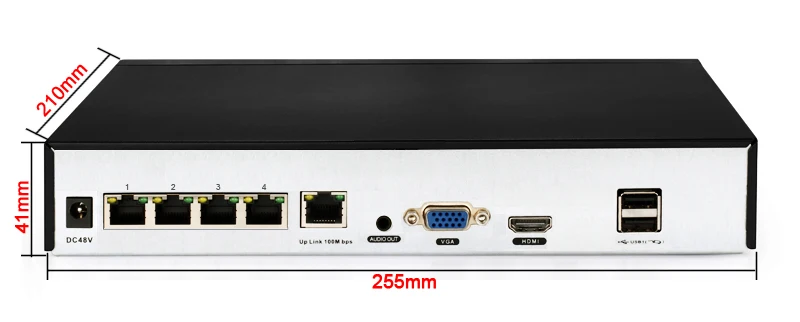 Remote Control 48V Hi3536D XMeye Audio Max 8TB H.265+ 5mp 4CH 4 Channel Face Detection Onvif IP POE CCTV DVR NVR size picture 01