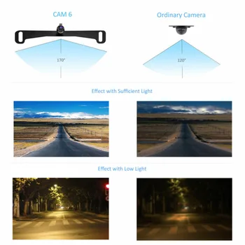 

Auto Camera Reverse License Plate Parking Backup Waterproof DC12V 170 Degree