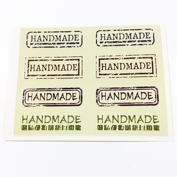 

80 Pcs/lot Capital HANDMADE Scrapbooking Coating Kraft Paper Labels Envelopes Stickers and Gift Packaging Seal Seals Sticker