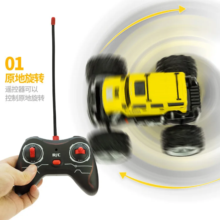 

Ultra Large Off-road Padfoot Rechargeable Remote Control Racing Car Children Rotating Stunt Drift E-Bike Toy Model High-Speed