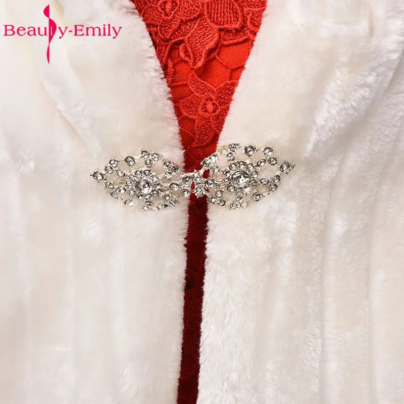 Bridal Accessories Wedding Wraps Shawl Cloak Cape Jacket Bridal Bolero Winter Wraps Coat Stole Faux Fur Fabric For Brides