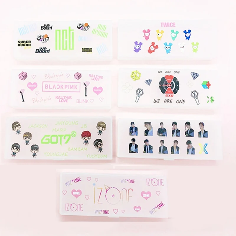 

BLACKPINK X1 IZONE TWICE EXO GOT7 NCT Pencil Pen Bag Fashion Cosmetic Makeup Bag Coin Case For Students School Supplies