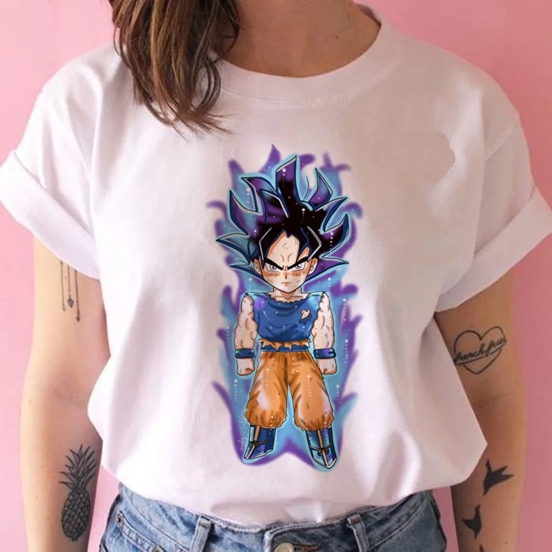 Dragon Ball Z Супер Футболка женская Dragon Ball son goku DBZ vegeta хип-хоп Футболка Забавный мультфильм японский Saiyan Футболка женская