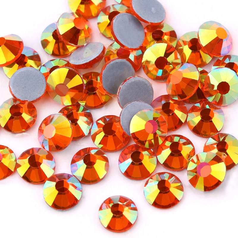 Multi-Color Crystal AB Hot Fix Rhinestones for Nail Art and Fabric Garments