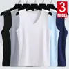 3Pieces/Lot Seamless Sleeveless Undershirt Tank Top Men Fitness Shirts Mens Bodybuilding Workout Vest Factory Outlet V Neck ► Photo 2/6