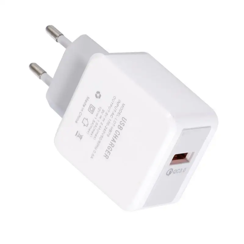 

1 USB Port EU/US/UK Plug Fast Quick Charge QC 3.0 USB Hub Wall Charger Adapter Phone Charge Fast Mobile Phone Charger plug