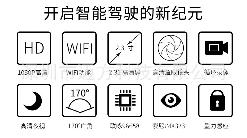 Трансграничной для Скрытая тахограф Wi-Fi высокой четкости Ночное видение 170 градусов супер широкоугольный Novatek
