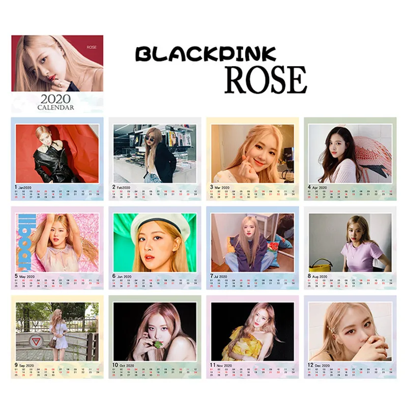 KPOP BlackPink альбом KILL THIS LOVE Calendar Настольный Декор LISA ROSE JENNIE JISOO, как если бы это ваш последний навсегда молодой Фотокнига - Цвет: ROSE