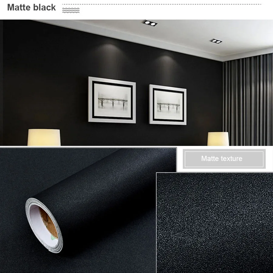 Classic DIY Solid Color Wallpapers Waterproof and Moisture-proof Stickers Bedroom Living Room Self-Adhesive Matte Wall Stickers matte black eco friendly wallpapers waterproof and moisture proof stickers bedroom living room self adhesive decors wall sticker