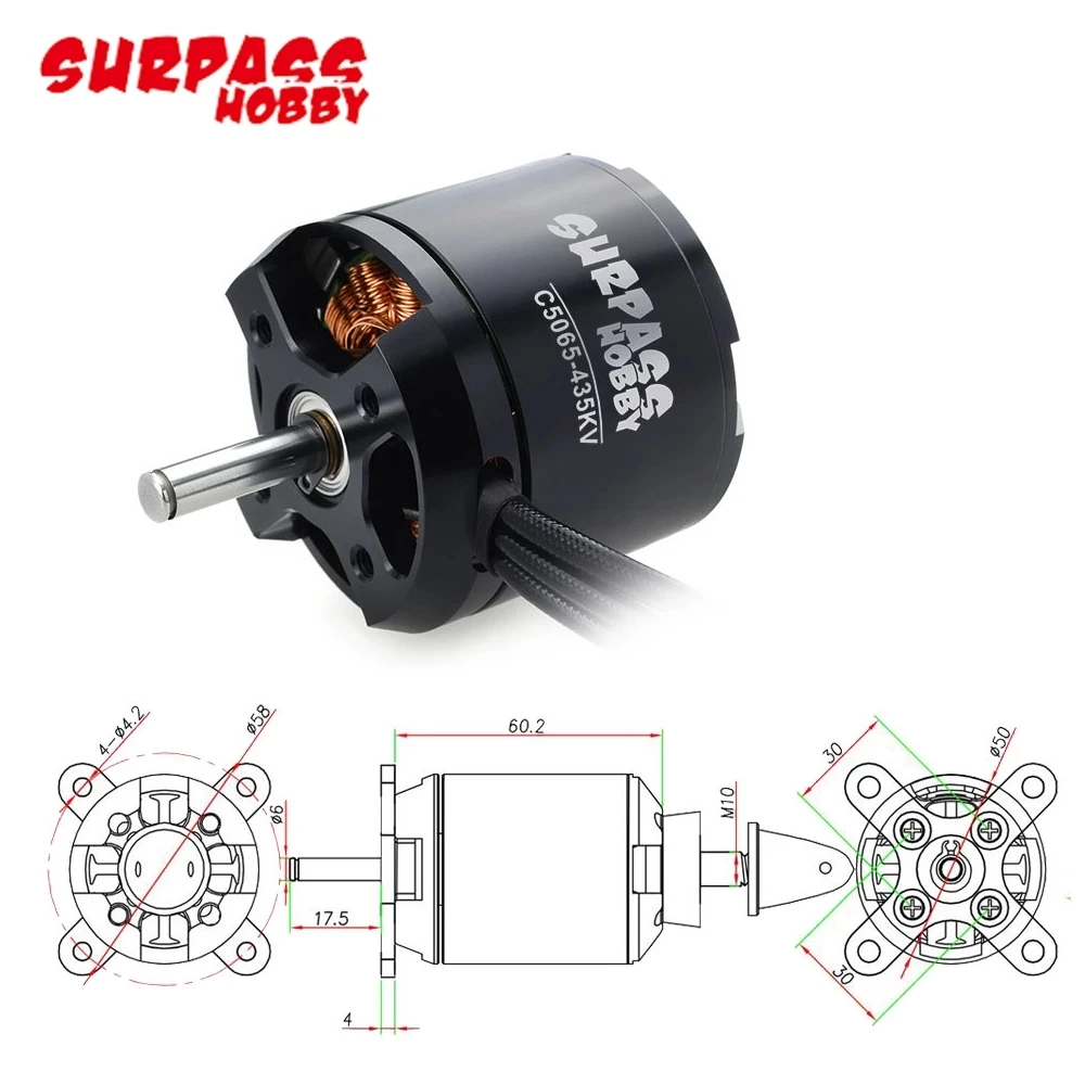 Moteur RC Brushless Surpasshobby C5065 335KV/435KV 1600W 3-6S Lipo