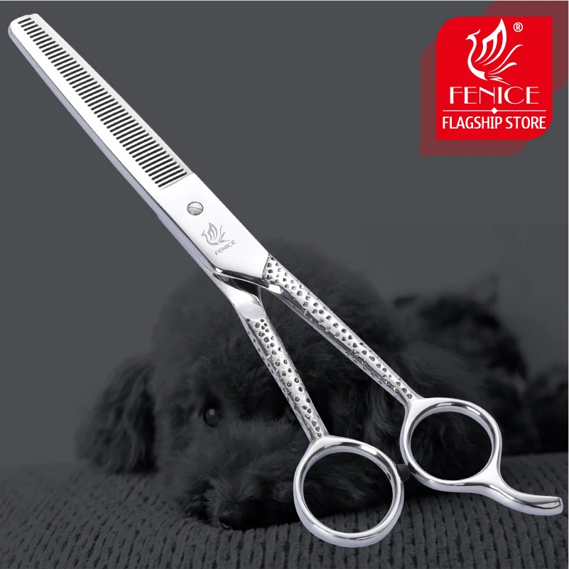 

Fenice 6.5 inch Professional Pet Grooming Scissors Thinning Shear for Dog Cat Animal Trimming Tools JP440C Thinning Rate 30%