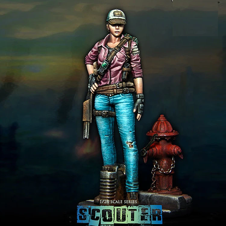 

1/24 Resin Model Building Kit Figure Scout woman