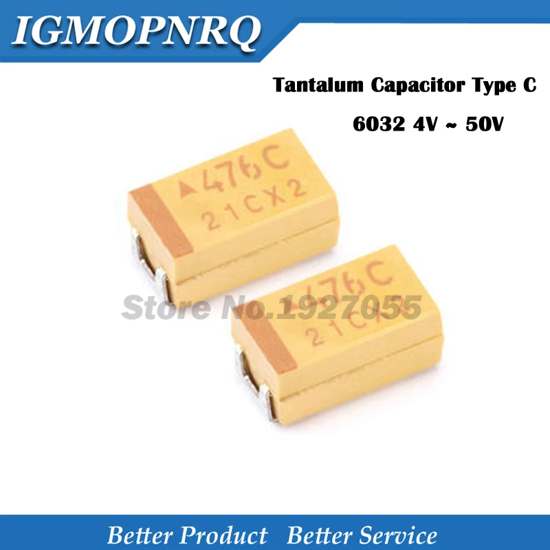 10pcs A B C D Type Tantalum Capacitor 100UF-47UF 6.3V-50V 3216 3528 6032 7343 tantalum capacitor