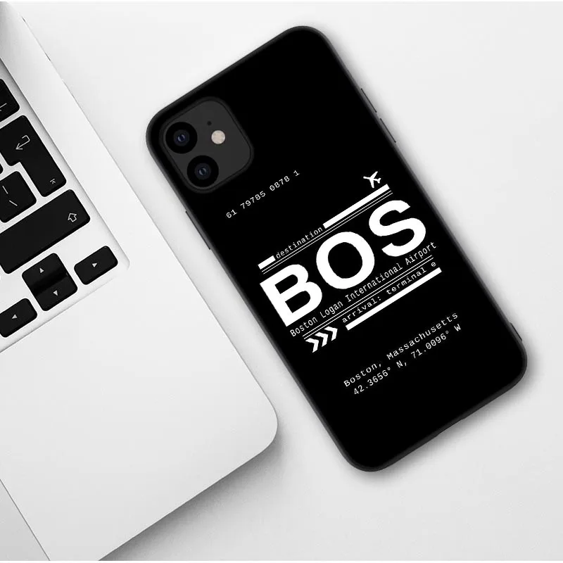 TPU Забавный мягкий чехол для телефона с кодом аэропорта для iPhone 11 Pro Max, мировые дорожные бирки, силиконовый чехол для iPhone xs 7 8 Plus X XR XS MAX - Цвет: TPU